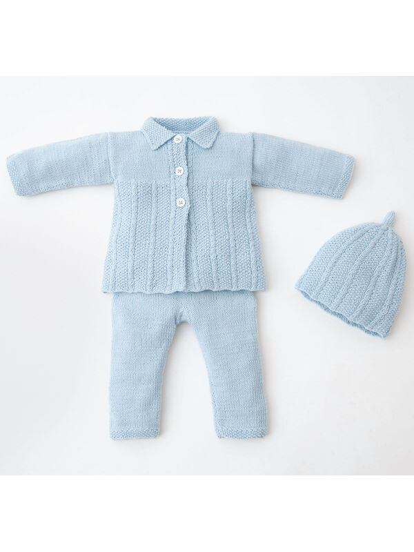 Lana Grossa Mantel, broekje en muts Cool Wool Baby
