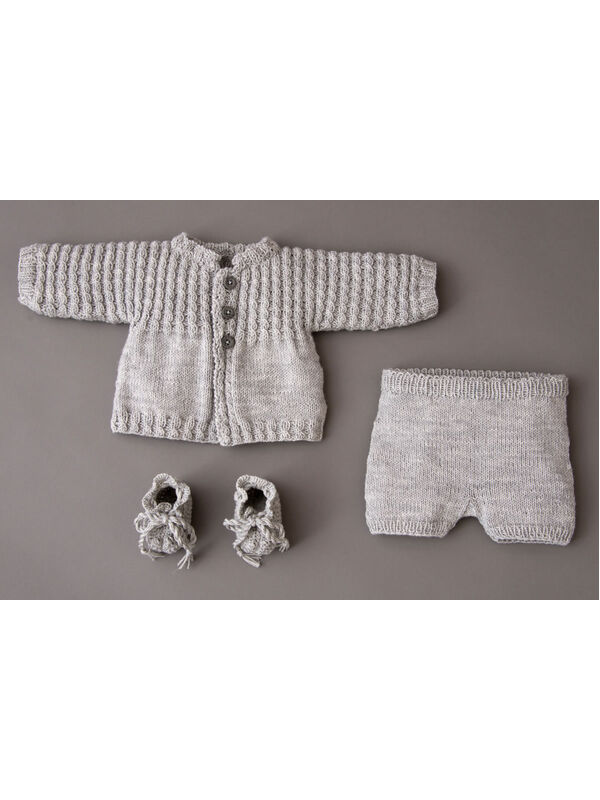 Lana Grossa Vestje, broekje en schoentjes Cool Wool Baby