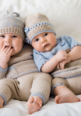 JURK, BROEKJE EN MUTS Cool Wool Baby van Lana Grossa