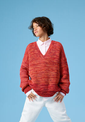 TRUI MET V-HALS Cool Wool Big Vintage van Lana Grossa