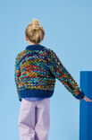 Lana Grossa TOP-DOWN-VEST MET NOPPEN Crazy & Baby Furry