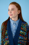 Lana Grossa TOP-DOWN-VEST MET NOPPEN Crazy & Baby Furry