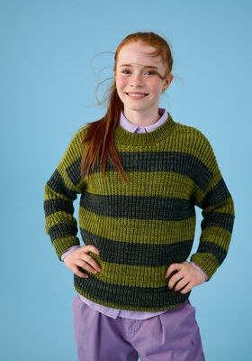GESTREEPTE TRUI Cool Wool Big Vintage van Lana Grossa
