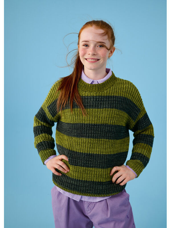 Lana Grossa GESTREEPTE TRUI Cool Wool Big Vintage