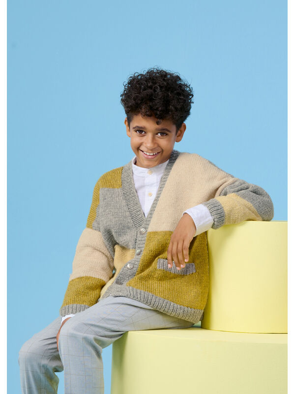 Lana Grossa VEST IN COLOR-BLOCK Cool Merino