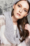 Lana Grossa Muts in ribbelpatroon Silkhair mealnge/uni