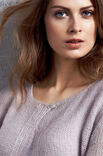 Lana Grossa VEST MET 1-KNOOP-SLUITING Silkhair