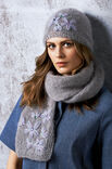 Lana Grossa SJAAL MET GEBORDUURDE BLOEMEN Silkhair