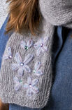 Lana Grossa SJAAL MET GEBORDUURDE BLOEMEN Silkhair