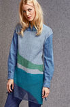 Lana Grossa TUNIEK MET KLEURVLAKKEN Silkhair