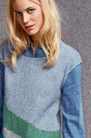 Lana Grossa TUNIEK MET KLEURVLAKKEN Silkhair