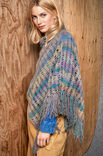 Lana Grossa GEHAAKTE PONCHO MET FRANJES Cashmere 16 Fine Degradé