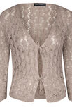 Lana Grossa VEST IN RUITEN-AJOURPATROON Solo Lino