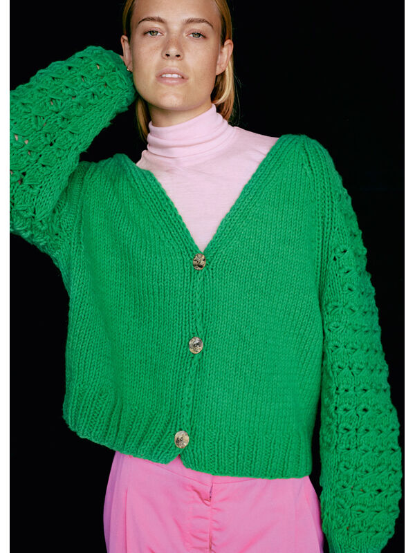 Lana Grossa VEST MET RAGLANRANDEN Merino Cardato