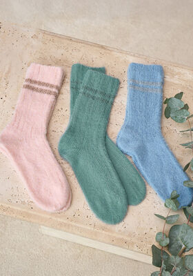 SOKKEN MET GLITTER Cosy Socks & Brillino van Lana Grossa
