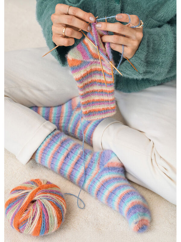 Lana Grossa BASIC SOKKEN Cosy Socks Soft Stripes