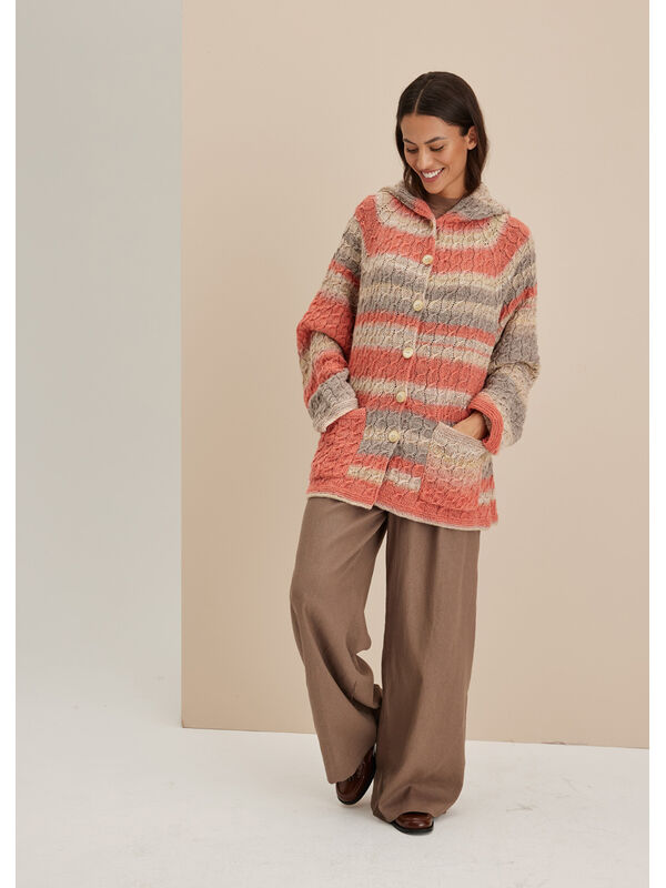 Lana Grossa VEST MET CAPUCHON - TOPDOWN Gomitolo Fusione