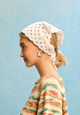HOOFDDOEK MET BOOGJES Cotonella van Lana Grossa