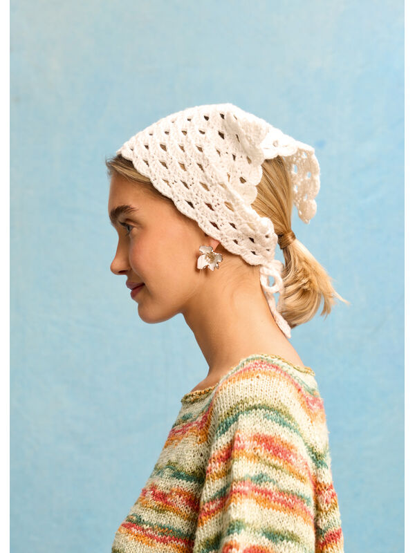 Lana Grossa HOOFDDOEK MET BOOGJES Cotonella