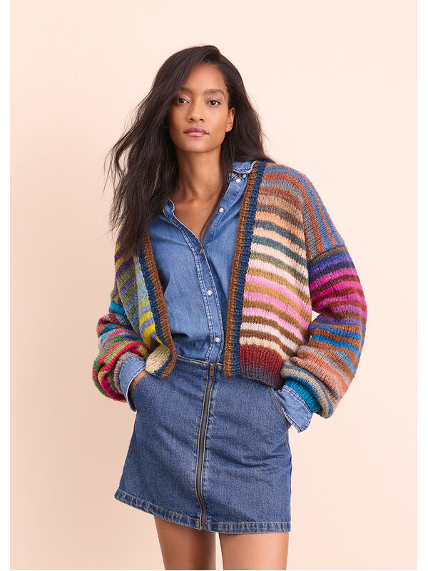 Lana Grossa GESTREEPT VEST Candy
