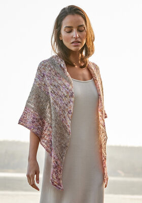 SCHOUDERDOEK Allora Hand-dyed van Lana Grossa