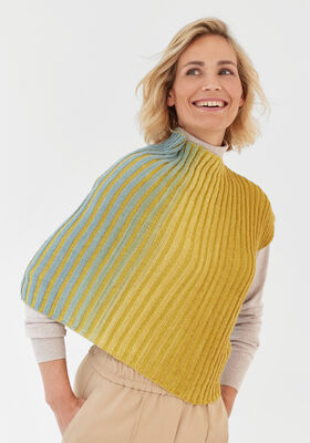PONCHO Cool Wool Lace hand-dyed & Cool Wool Lace van Lana Grossa