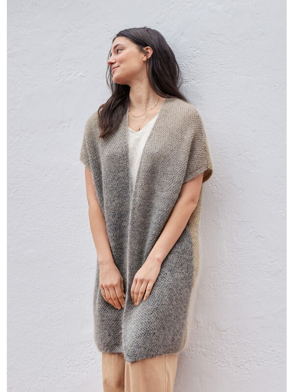 Lana Grossa VEST Cool Wool Lace hand-dyed, Cool Wool Lace & Silkhair