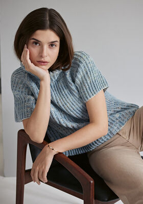 TRUI IN BOORDPATROON Cool Wool & Cool Wool hand-dyed van Lana Grossa