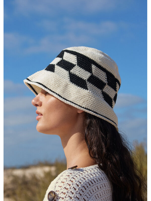 Lana Grossa HOED IN VASTENPATROON MET JACQUARD Cotone