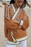 Lana Grossa VEST MET VIERKANTMOTIEVEN IN STOKJESGAATJESPATROON Soft Cotton