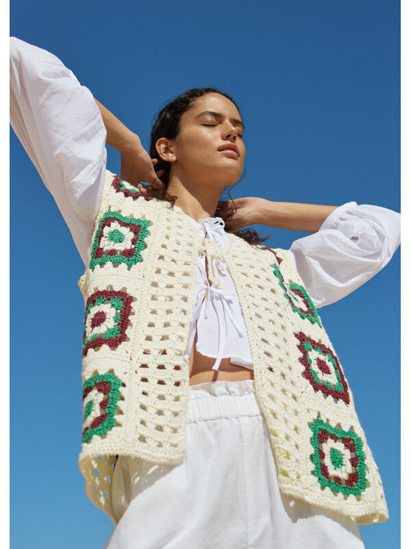 Lana Grossa HESJE MET MOTIEVEN EN GAATJESPATROON Soft Cotton