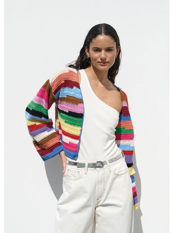 Lana Grossa VEST IN STOKJESPATROON Cotone & Elastico