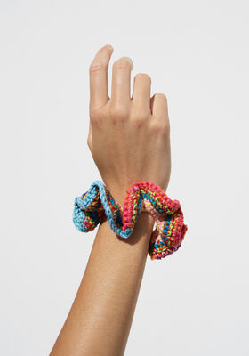 SCRUNCHIE IN VASTENPATROON Cotone van Lana Grossa