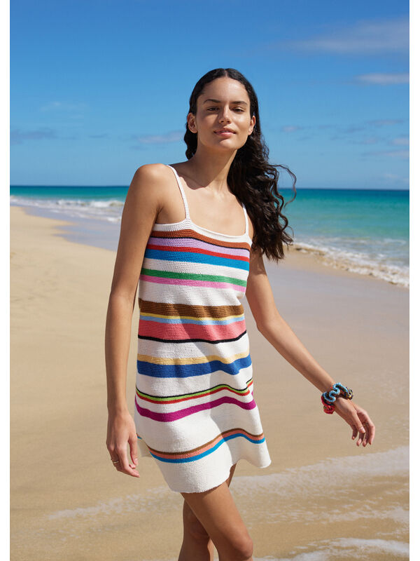 Lana Grossa JURK IN VASTENPATROON MET STREPEN Cotone & Elastico