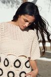 Lana Grossa SHIRT IN GAATJESPATROON MET STOKJE EN ROZETTEN Campo