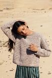 Lana Grossa TRUI MET RAGLANMOUWEN IN ROOSTERPATROON EN VASTEN Maglia