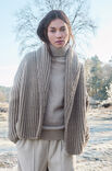 Lana Grossa VEST MET EEN SJAALKRAAG Cool Merino Big
