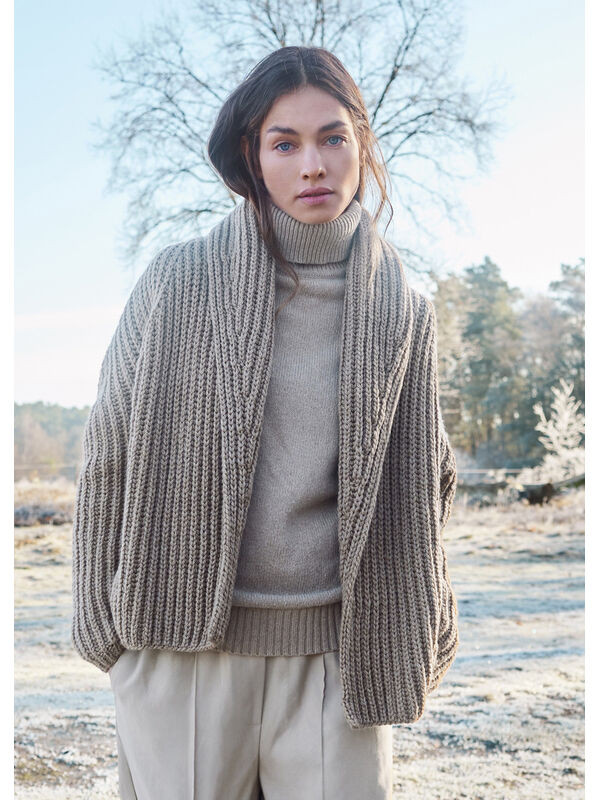 Lana Grossa VEST MET EEN SJAALKRAAG Cool Merino Big