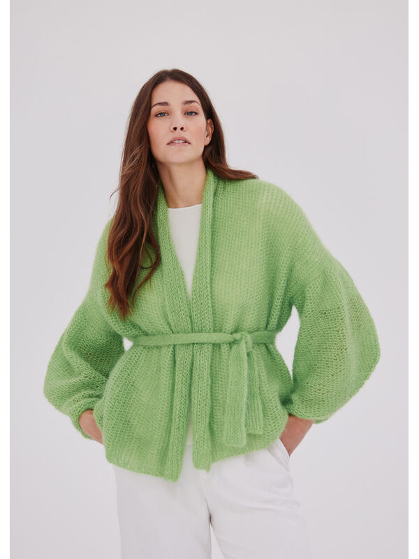 Lana Grossa VEST MET SJAALKRAAG TOPDOWN Silkhair