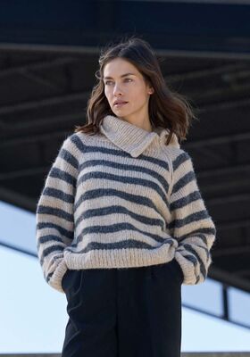 GESTREPPTE TRUI Alpaca Air II (tweekleurig) van Lana Grossa