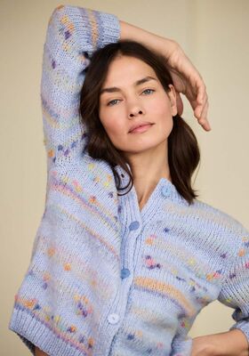 VEST MET DRIEKWARTMOUW Cassata & Cool Merino van Lana Grossa