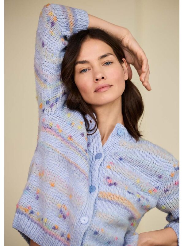 Lana Grossa VEST MET DRIEKWARTMOUW Cassata & Cool Merino