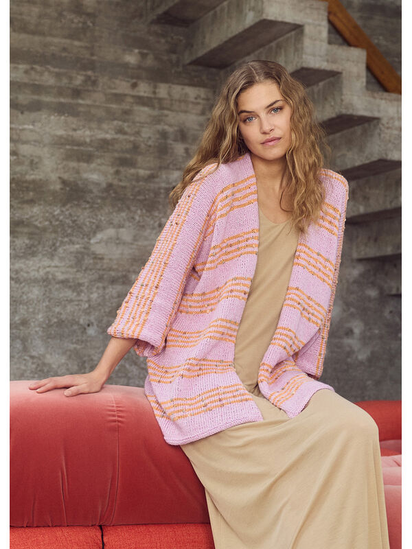 Lana Grossa VEST MET KIMONOMOUWEN Summer Softness & Popcorn
