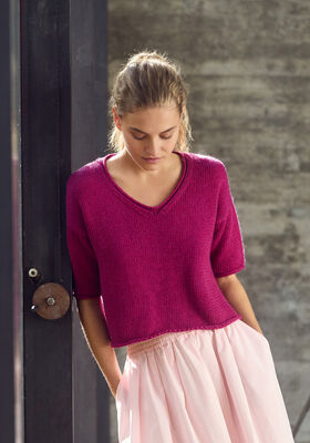 TRUITJE MET V-HALS  Summer Softness van Lana Grossa