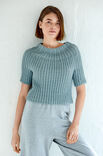 Lana Grossa TRUI MET RONDE PAS EN KORTE MOUW Cool Wool