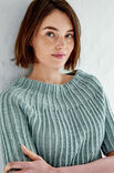 Lana Grossa TRUI MET RONDE PAS EN KORTE MOUW Cool Wool