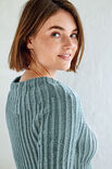Lana Grossa TRUI MET RONDE PAS EN KORTE MOUW Cool Wool