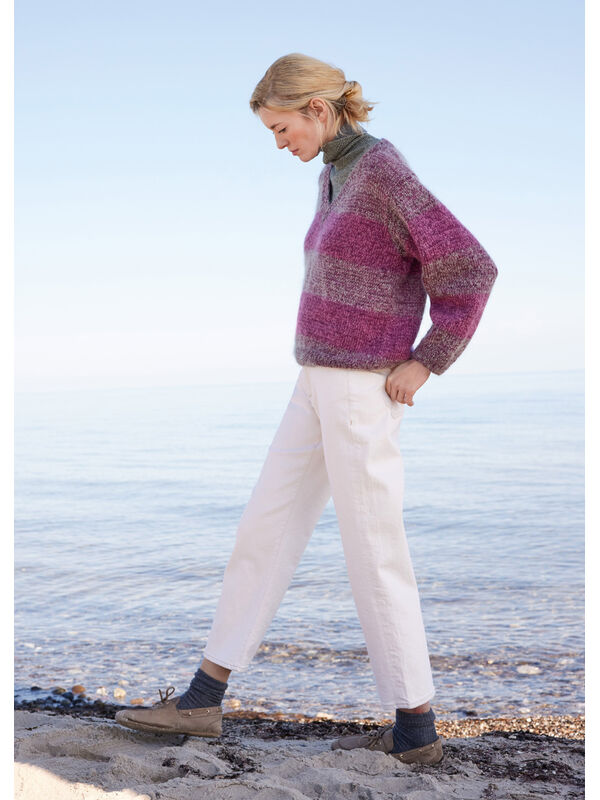Lana Grossa TRUI MET V-HALS Cool Wool Vintage & Silkhair