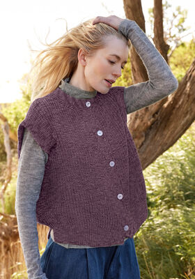 MOUWLOOS VEST IN HALVE PATENT Cool Wool Vintage van Lana Grossa