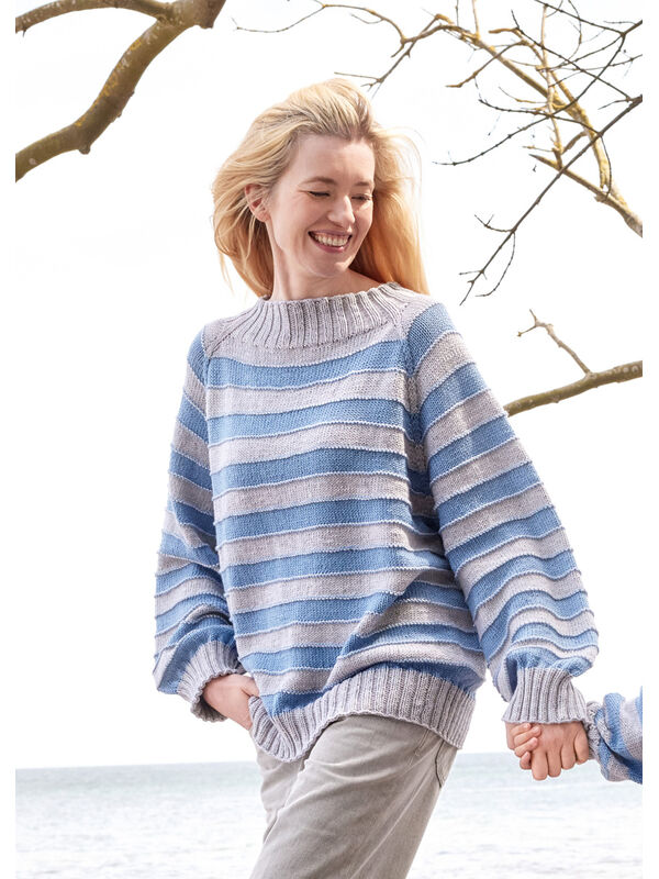 Lana Grossa TOP DOWN GESTRPULLOVEREEPTE TRUI Cool Wool Big Mèlange